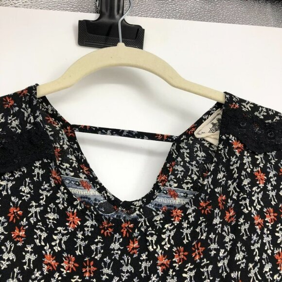 Jaase Australia Boho abstract print cropped short sleeve t-shirt LG - Picture 4 of 12